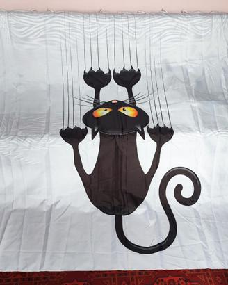 Tenda doccia con gatto nero