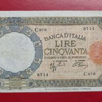 banconota 50 lire lupa capitolina regno d'Italia