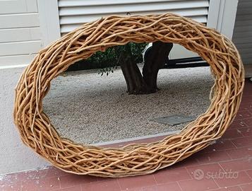 Specchio d'arredo stile etnico artigianale 