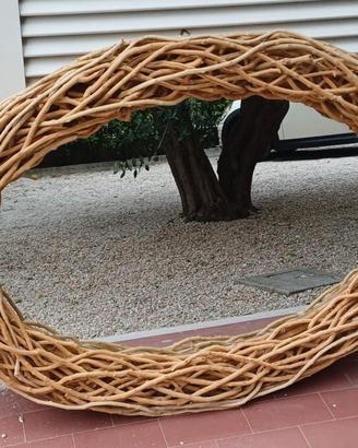 Specchio d'arredo stile etnico artigianale 