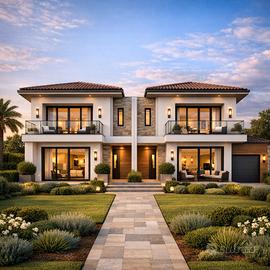 Ville a schiera di pregio giardino posto auto