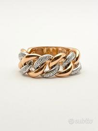 Anello oro 18KT con diamanti ct 0.30 VVS G Somenzi