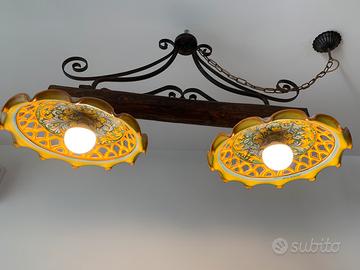 Lampadario ceramica di Caltagirone