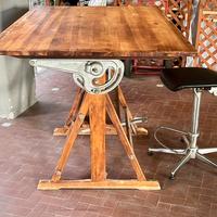 Tavolo da disegno industriale vintage ETB in ghisa