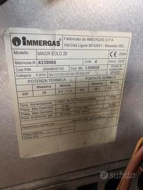 Centralina e valvola gas caldaia immergas