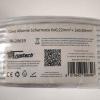 Cavo allarme schermato 6x0,22 + 2x0,50