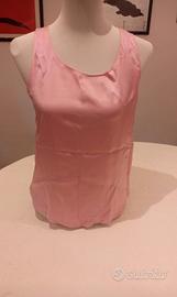 Twin-Set - Top rosa in seta e cotone - Medium 