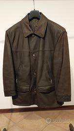 Giaccone in pelle scamosciata