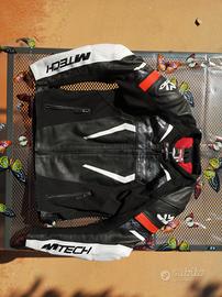 giacca moto 52 mtech uomo in pelle come NUOVA
