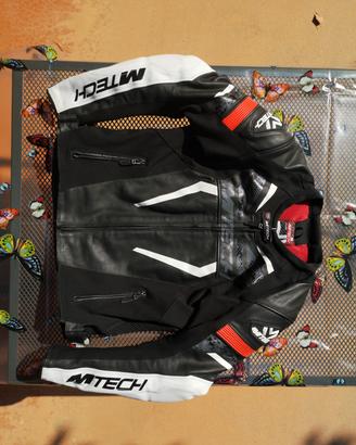 giacca moto 52 mtech uomo in pelle come NUOVA