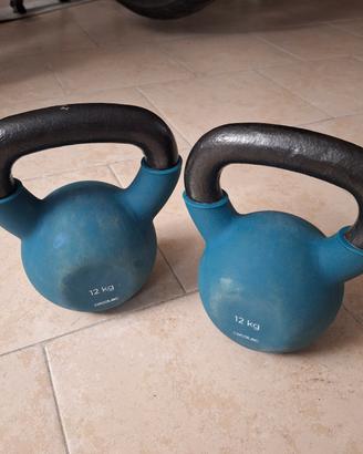 2 Kettlebell rivestite da 12kg