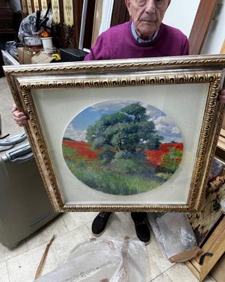 Quadro Val d'Orcia "Campagna in Fiore"