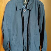 TRENCH BLU SCURO INTERNO TRAPUNTATO 