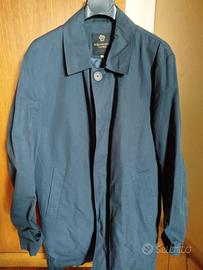 TRENCH BLU SCURO INTERNO TRAPUNTATO 