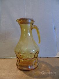 Brocca anni 60 color ambra di Bormioli & Figli