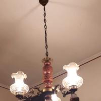 Lampadario vintage anni 60/70 a tre luci