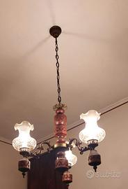 Lampadario vintage anni 60/70 a tre luci