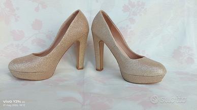 Scarpe tacco e plateau BELLE WOMAN  37 Oro-Glitter