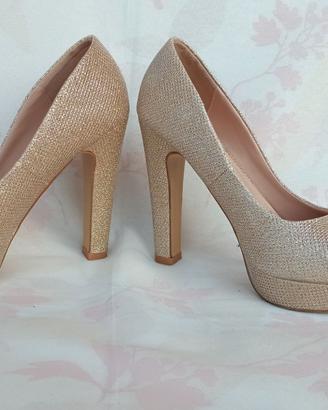 Scarpe tacco e plateau BELLE WOMAN  37 Oro-Glitter
