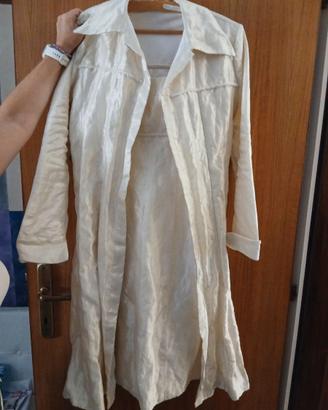 abito sposa beige