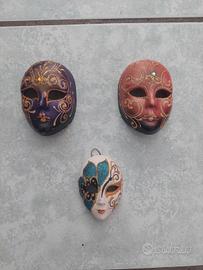 Lotto maschere in ceramica 