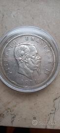 5 lire vittorio emanuele II 1871 ARGENTO