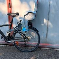 Porta pacchi bici decathlon più seggiolino bimbo