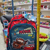 zaino asilo cars con trolley regolabile 