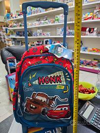 zaino asilo cars con trolley regolabile 