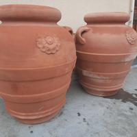 Coppia di Orci vasi e giare Toscane in terracotta