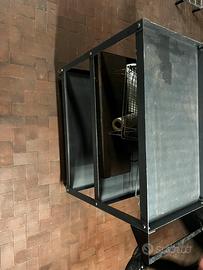 Carrello da officina in metallo- con ruote- 3piani