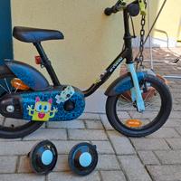 Bici btwin con rotelle bambini 2-5 anni,14 pollici