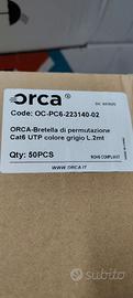 lotto 50 Cavi Patch Cat6 UTP 2m Orca Grigio