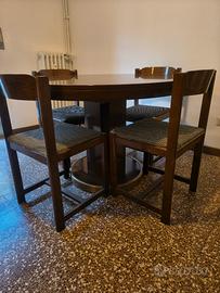 Tavolo Rotondo Allungabile in Legno (117 cm + 60)