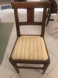 4 Sedie del 600 noce