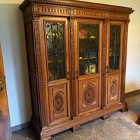 Mobile da studio / libreria in legno massello con