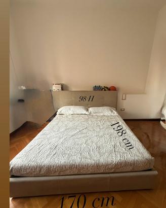 Letto matrimoniale contenitore.