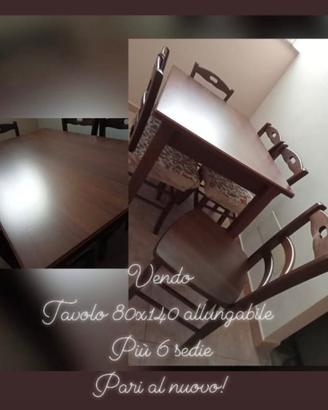 Tavolo e 6 Sedie