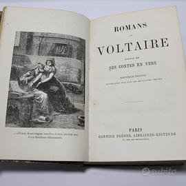 Libro antico - Romans de Voltaire ‘800