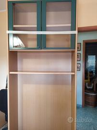 2 Vetrinette/parete attrezzata per letto