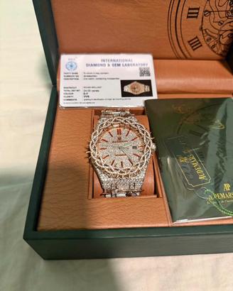 orologio diamantato moissanite originale audemar