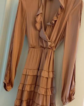 Abito in raso Pinko nuovo senza cartellino