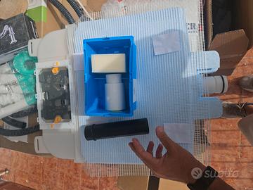 Bidet sospeso + cassetta scarico wc da incasso