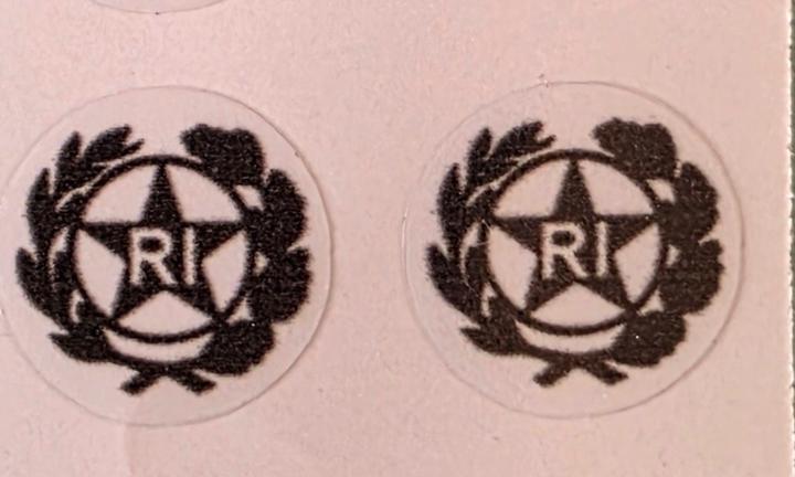 adesivo stemma TARGA AUTO MOTO RI Repubblica epoca