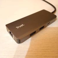 Adattatore Trust multiporta USB-C 6-in-1 nuovo