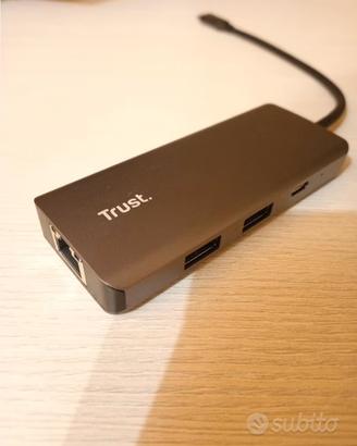 Adattatore Trust multiporta USB-C 6-in-1 nuovo