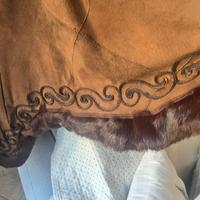 Cappotto mantella in vera pelle