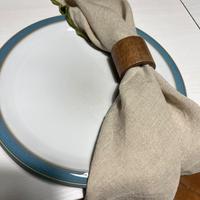 6 tovaglioli di lino beige