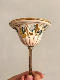 Lampadario Capodimonte Ceramica Decorata a mano