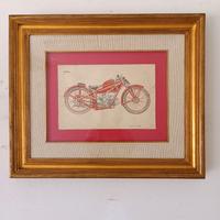 Quadro con stampa d'epoca Moto Guzzi 1926
